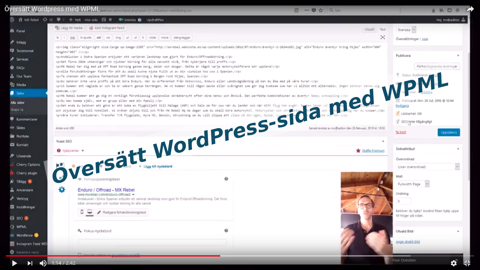 Översätt WordPress-sida med WPML